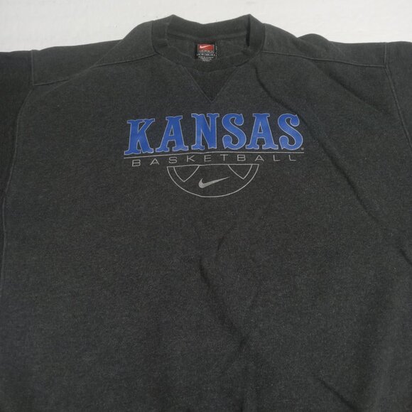 Kansas Basketball VTG Nike Team Apparel Men's LS Sweatshirt Size S - Picture 2 of 9